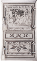 Puerta de Estufa Monobloque Uvas Niquelada / h[mm]: 475; l[mm]: 295