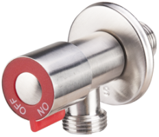 Llave de Escuadra de Acero Inoxidable Cepillado con Mecanismo Cerámico