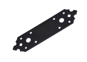 Placa Perforada de Unión para Madera Negra Decorativa