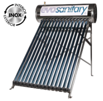 Panel Solar Presurizado Heat Pipe de Acero Inoxidable J / Vt[l]: 150; T[ud]: 18; Dt[mm]: 58; Ltub[mm]: 1800