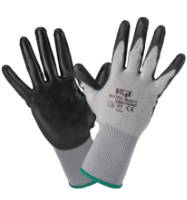 Guantes de Punto Negros con Recubrimiento de Poliuretano