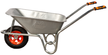 Carretilla Galvanizada con Rueda Neumática y Llanta Metálica EvoTools +Plus®