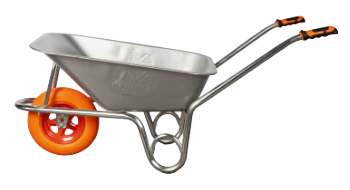 Carretilla Galvanizada con Rueda de Poliuretano y Llanta Metálica EvoTools +Plus® / T: 85