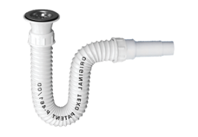 Sifón Flexible para Fregadero con Válvula Texo