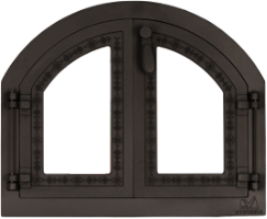 Puerta de Horno de Jardín con Vidrio Motivos Rumanos