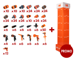 Paquete de Riego + Expositor de Cartón EvoTools®