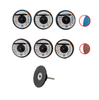 Juego de 6 Mini Discos Flap con Soporte EvoTools®
