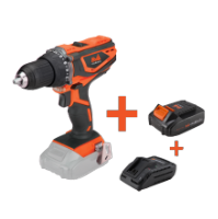 Kit taladro atornillador a batería con 2 baterías y cargador MAX 20V ONE EvoTools®