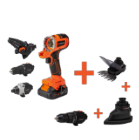 Kit atornillador multifuncional a batería MT20 sin escobillas con 3 cabezales, 2 baterías και cargador MAX 20V ONE EvoTools®