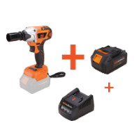Kit llave de impacto 1/2 a batería sin escobillas con batería y cargador EvoTools®