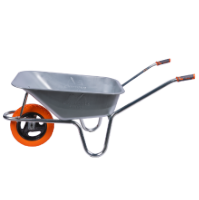 Carretilla Galvanizada con Rueda PU y Llanta Metálica Tipo P EvoTools +Plus® / T: 85