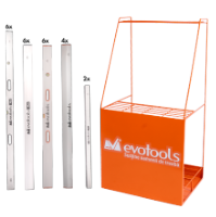 Paquete Promocional Reglas de Nivelación EvoTools® + Expositor I