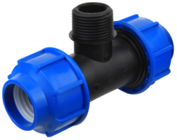 T en HDPE Rosca Macho Italia / D[mm]: 50; De[inch]: 1 1/2; T: 14830-7-F