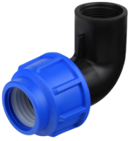Codo PEHD Rosca Hembra EvoSanitary®
