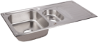 Fregadero de Acero Inoxidable con Cubeta Adicional para Encimera XL-332