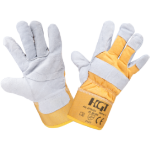 Guantes de Cuero y Lona Forrados