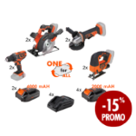 Herramientas ONE +Batería 2Ah+4Ah+Cargador Promo 8+4+2+4
