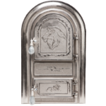 Puerta de Chimenea Leo Niquelada