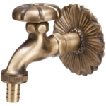 Grifo de Jardín Doble Servicio de Latón Envejecido