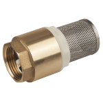 Válvula de Fondo de Latón con Antirretorno y Filtro de Acero Inoxidable EvoSanitary®