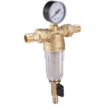 Filtro de Impurezas con Purga y Uniones, Rosca Macho–Rosca Macho