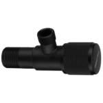 Llave de Escuadra de Acero Inoxidable Negro con Cartucho Cerámico 1186