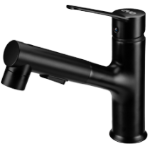 Mezclador de Lavabo 3 Funciones Negro