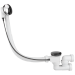 Sifón de Bañera con Rebosadero Flexible y Tapón Automático