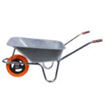 Carretilla Galvanizada con Rueda PU y Llanta Metálica Tipo P EvoTools +Plus®