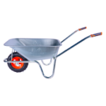 Carretilla Galvanizada con Rueda Neumática y Llanta Metálica EvoTools +Plus®