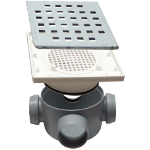 Sifón de Suelo Cuadrado con Elevador SL 3 Entradas SP-H80-340L50-1