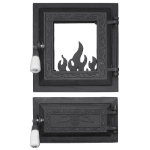 Puerta de Estufa con Vidrio + Cenicero