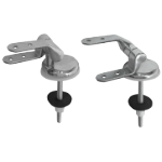 Bisagras para Asiento de WC Cromadas Paralelas Largas Desiguales (2 piezas)