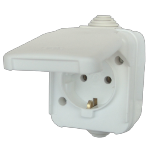 Toma de Corriente PT Schuko con Tapa Antigron IP 44